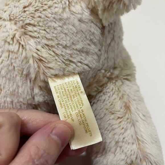 Dan Dee Tan Cream Teddy Bear Red Satin Bow Plush 12" Stuffed Animal 2019 - Picture 9 of 9